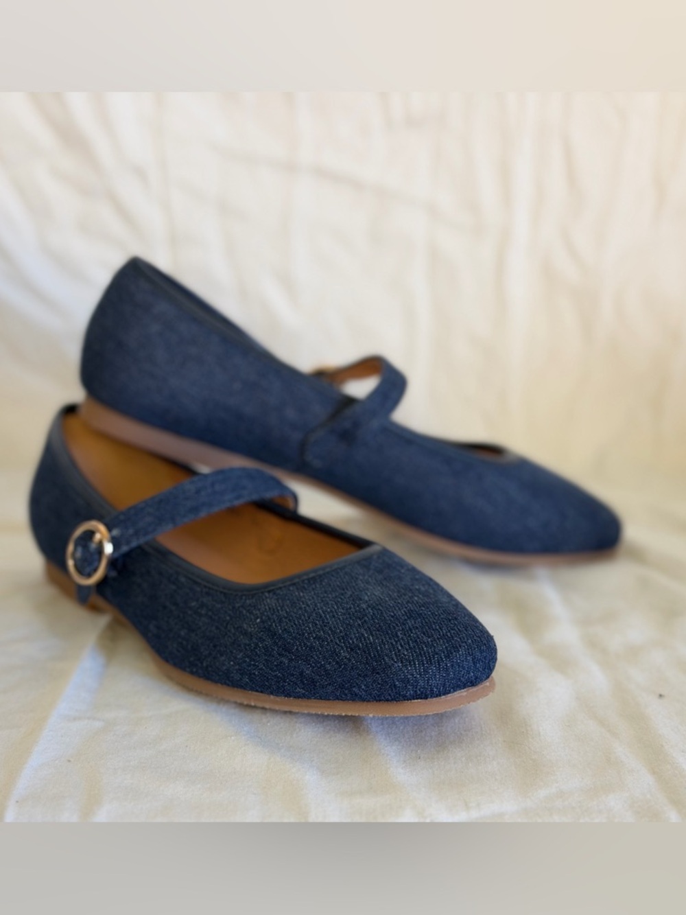 J. Jill Classic Denim Mary Jane Flats - Navy - Picture 2 of 6